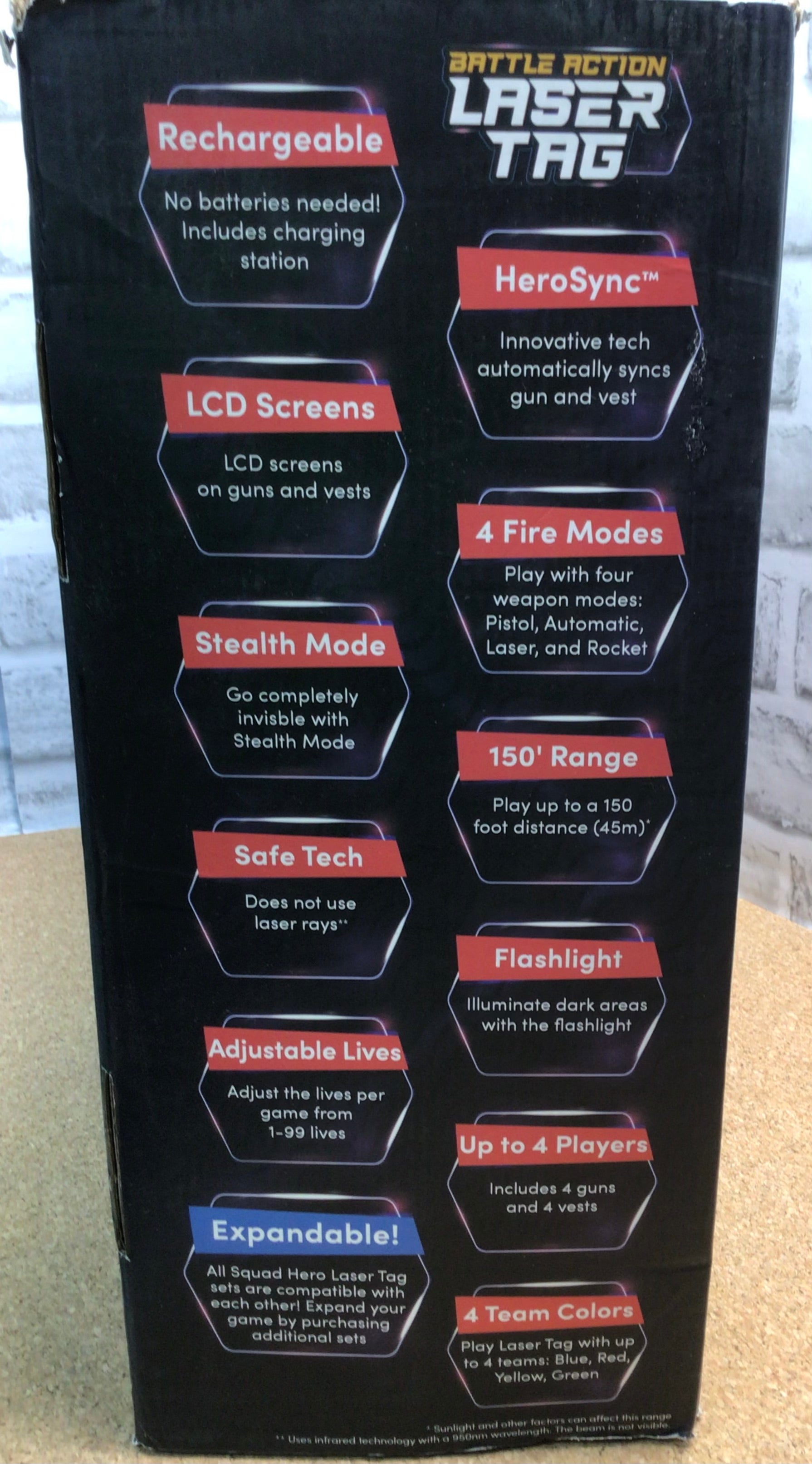 Squad Hero Rechargeable Laser Tag 360° Sensors + Innovative LCDs, HeroSync, (7884671451374)